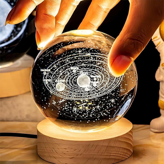 3D Galaxy Crystal Ball Night Light for Kids