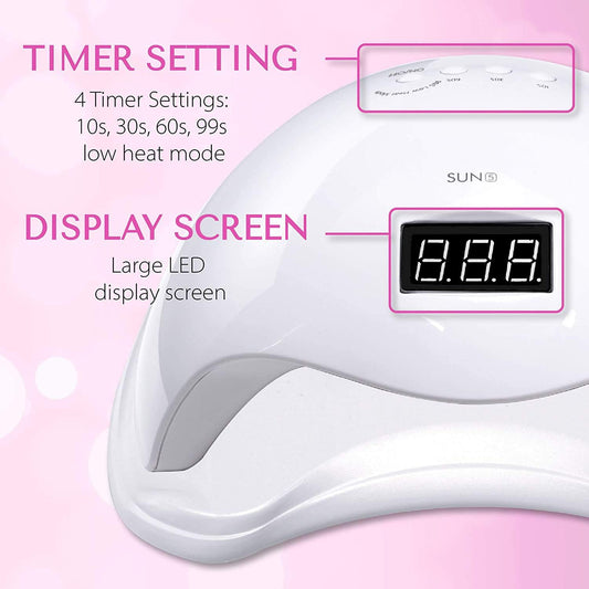 48W Professional Nail Lamp – LED Display & Auto Sensor