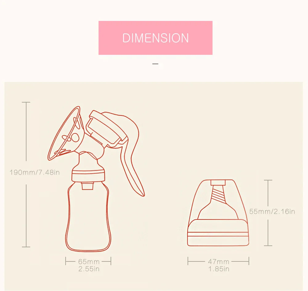 Manual Breast Pump - Safe, Portable, and Eco-Friendly