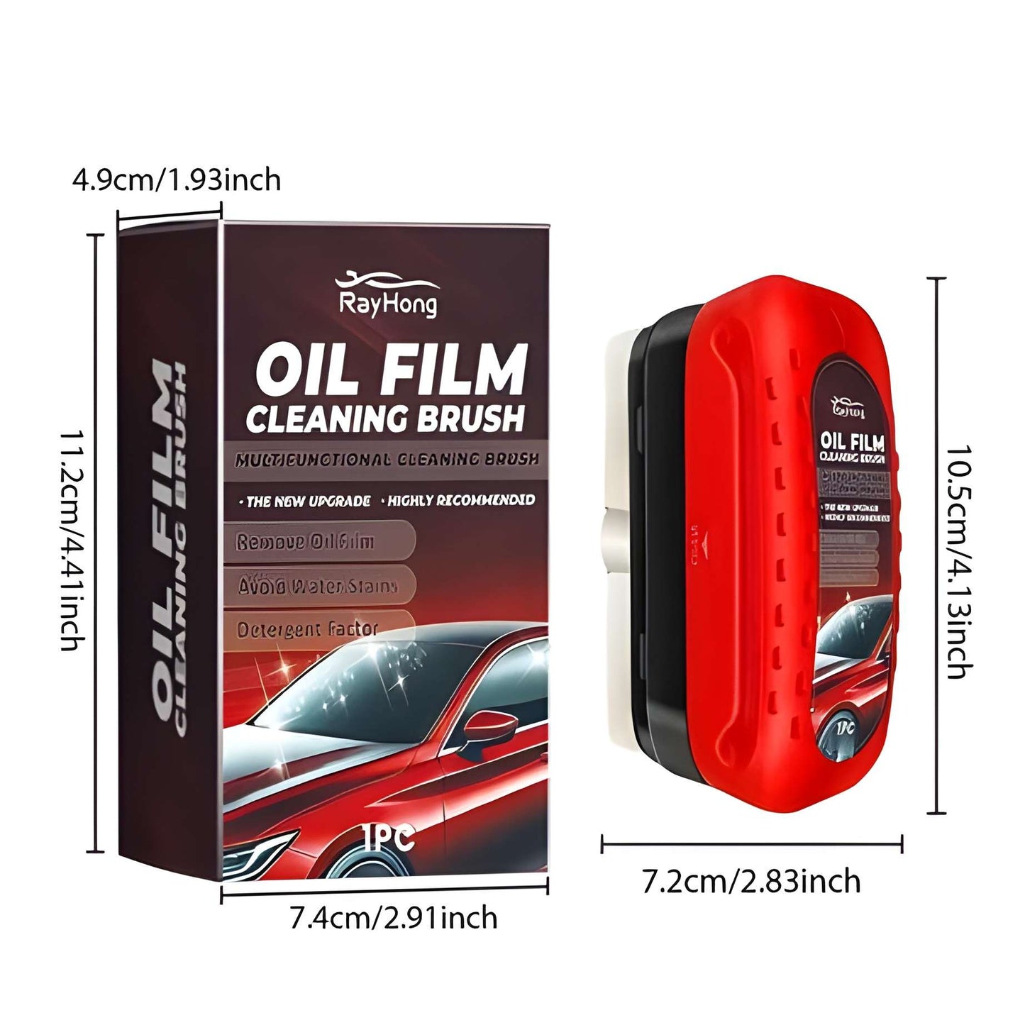 (Pack OF 2) Automotive Oil Film Cleaning Brush | Car & Bike Cleaning Tool