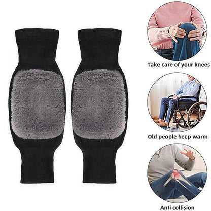 1 Pair Warm Wool Knee Pads Super Elastic Knees Sleeves Support Protector