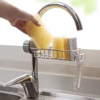 Stainless Steel Adjustable Kitchen Faucet Sponge Holder