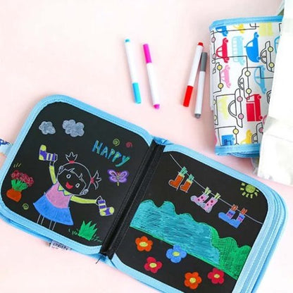 Erasable & Reusable Doodle Magic Blackboard Book