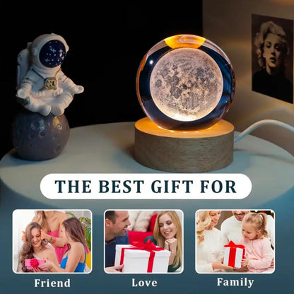 3D Galaxy Crystal Ball Night Light for Kids