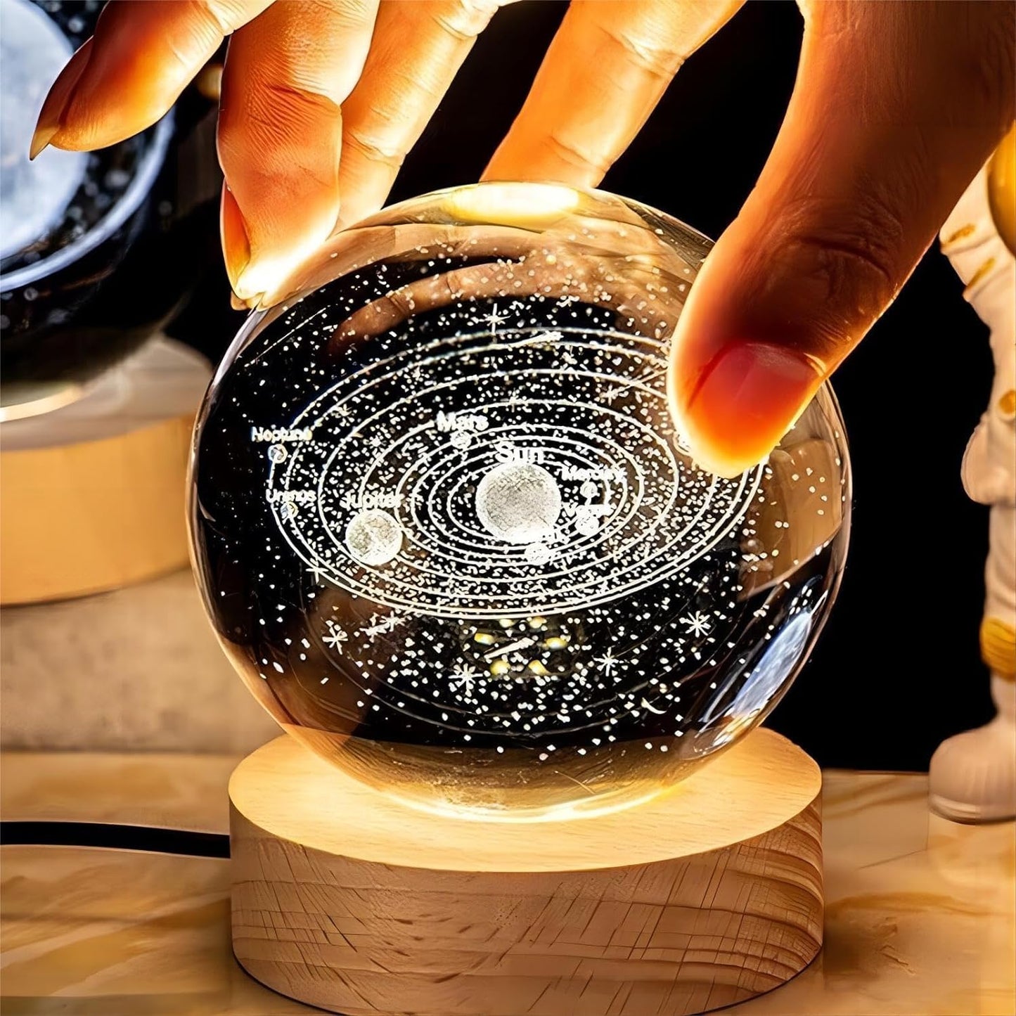 3D Galaxy Crystal Ball Night Light for Kids