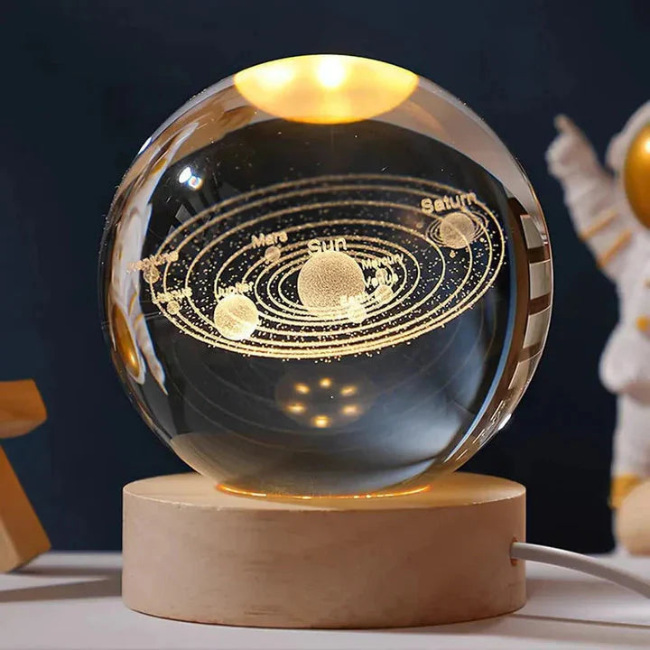 3D Galaxy Crystal Ball Night Light for Kids