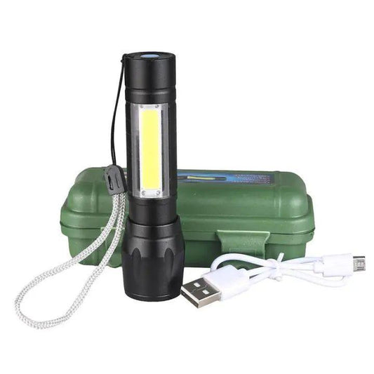 Mini Rechargeable Torch With Side Light &amp; Waterproof