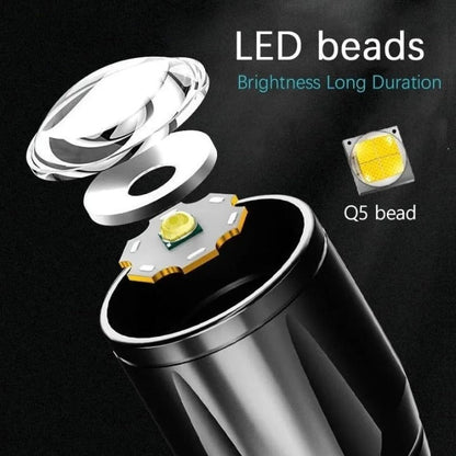 Mini Rechargeable Torch With Side Light &amp; Waterproof