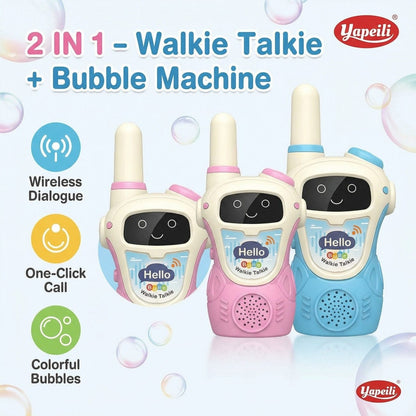 2 Pcs Intercom Bubble Machine Walkie Talkie