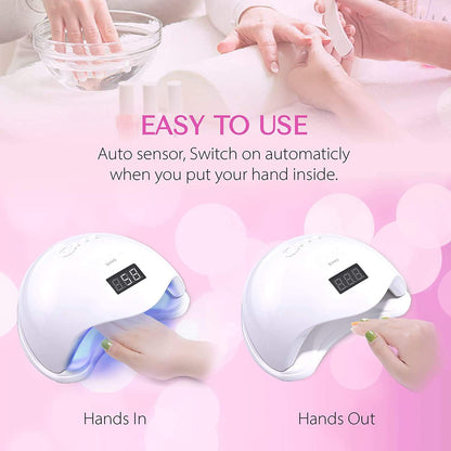 48W Professional Nail Lamp – LED Display & Auto Sensor