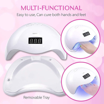 48W Professional Nail Lamp – LED Display & Auto Sensor