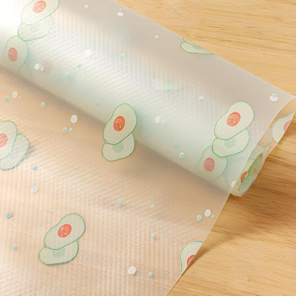 Non-Slip Plastic Shelf Liner Roll, Multipurpose Cabinet Drawer for Kitchen, Fridge, Table (Random Design)
