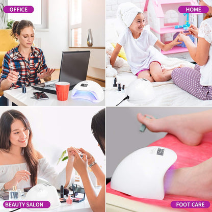 48W Professional Nail Lamp – LED Display & Auto Sensor