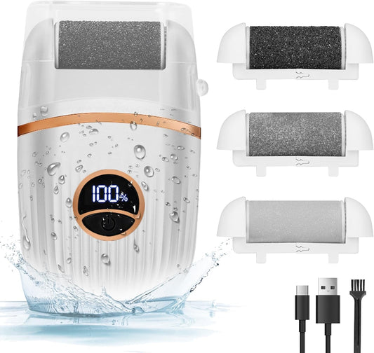 Babyverse Automatic Foot Callus Remover – Rechargeable, Waterproof, 3 Heads