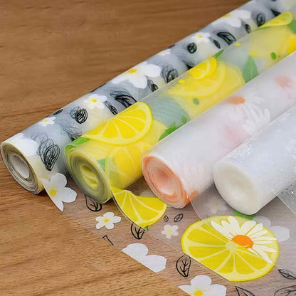 Non-Slip Plastic Shelf Liner Roll, Multipurpose Cabinet Drawer for Kitchen, Fridge, Table (Random Design)