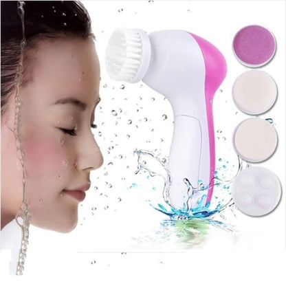 5-in-1 Electric Facial Cleansing Brush & Skin Care Massager
