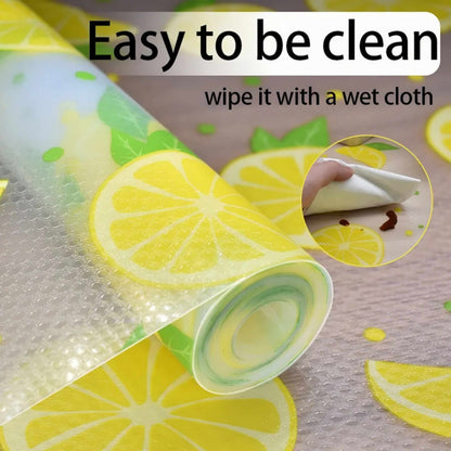 Non-Slip Plastic Shelf Liner Roll, Multipurpose Cabinet Drawer for Kitchen, Fridge, Table (Random Design)