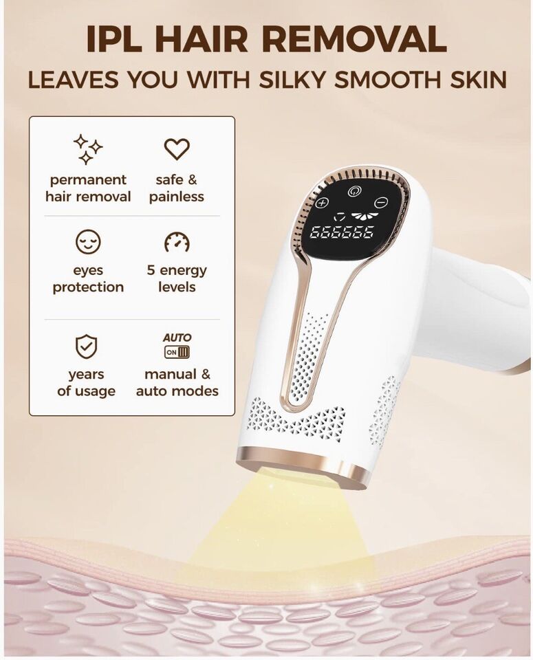 lovi Flash IPL Laser Hair Removal Device With 1 Million Flashes with Auto Features