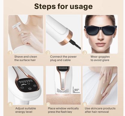 lovi Flash IPL Laser Hair Removal Device With 1 Million Flashes with Auto Features